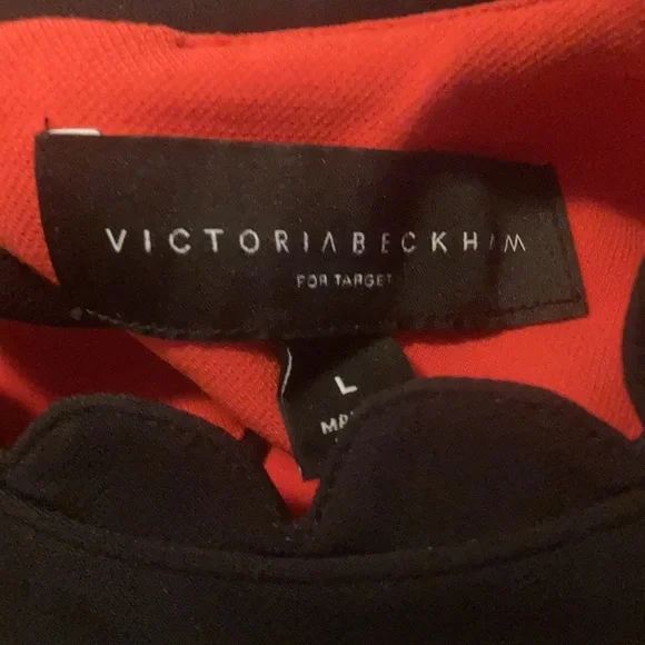 Victoria Beckham for Target Black and Orange Dress| Sz L - Picture 11 of 13